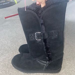 Black Fur Boots